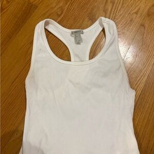 Forever 21 Cream Ribbed Tank Top